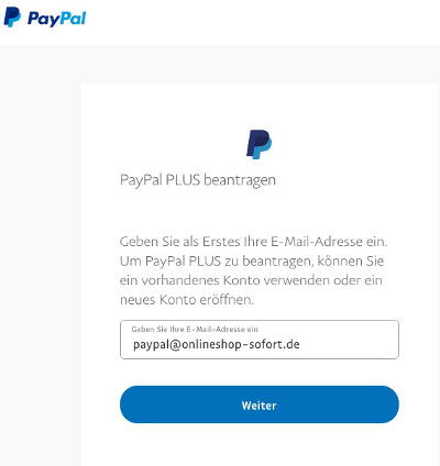 PayPal Geschäft-Email-Adresse