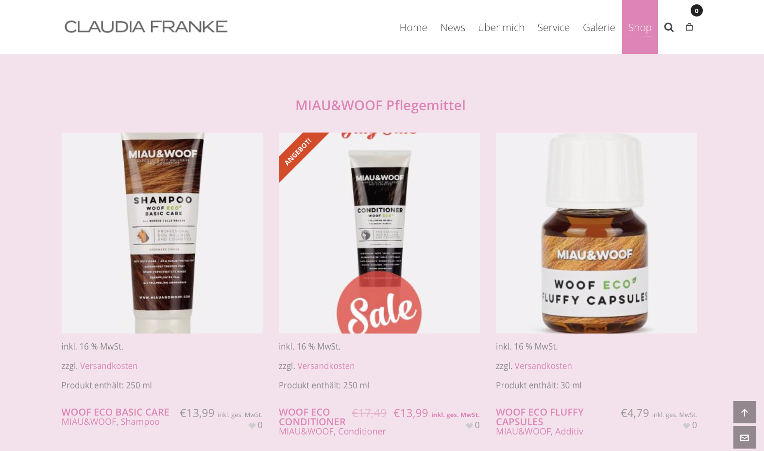 Miau&Woof Claudia Franke Onlineshop