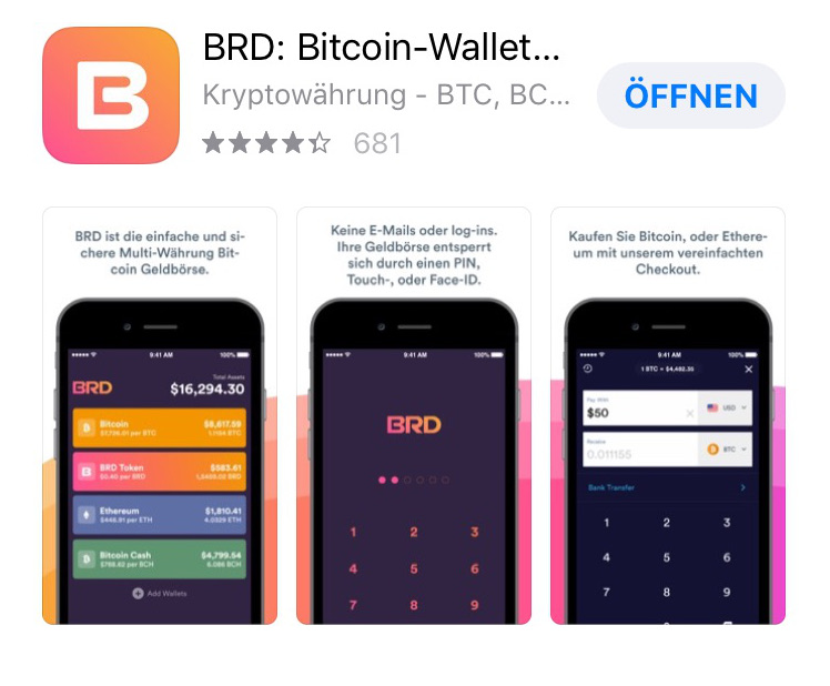 using brd wallet to receive crypto