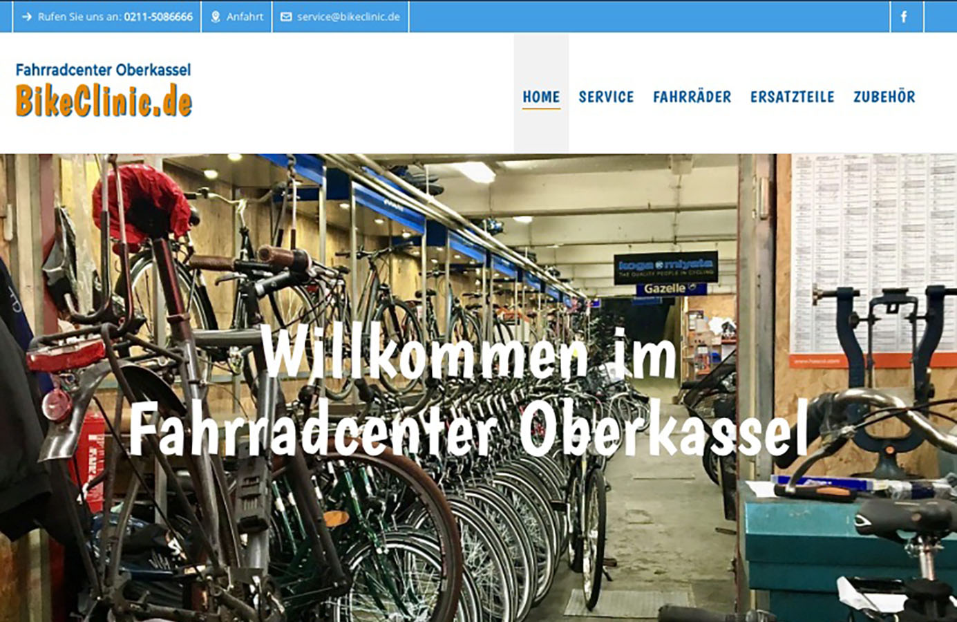 Bikeclinic Düsseldorf oberkassel Homepage